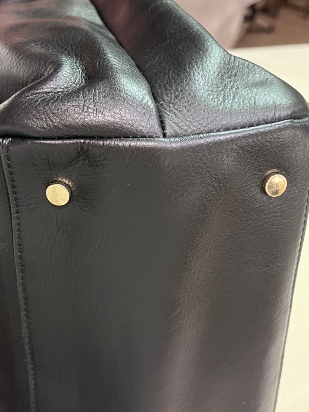 Genuine Leather Black Tote Bag by Antonio Melani - Picture 6 of 8